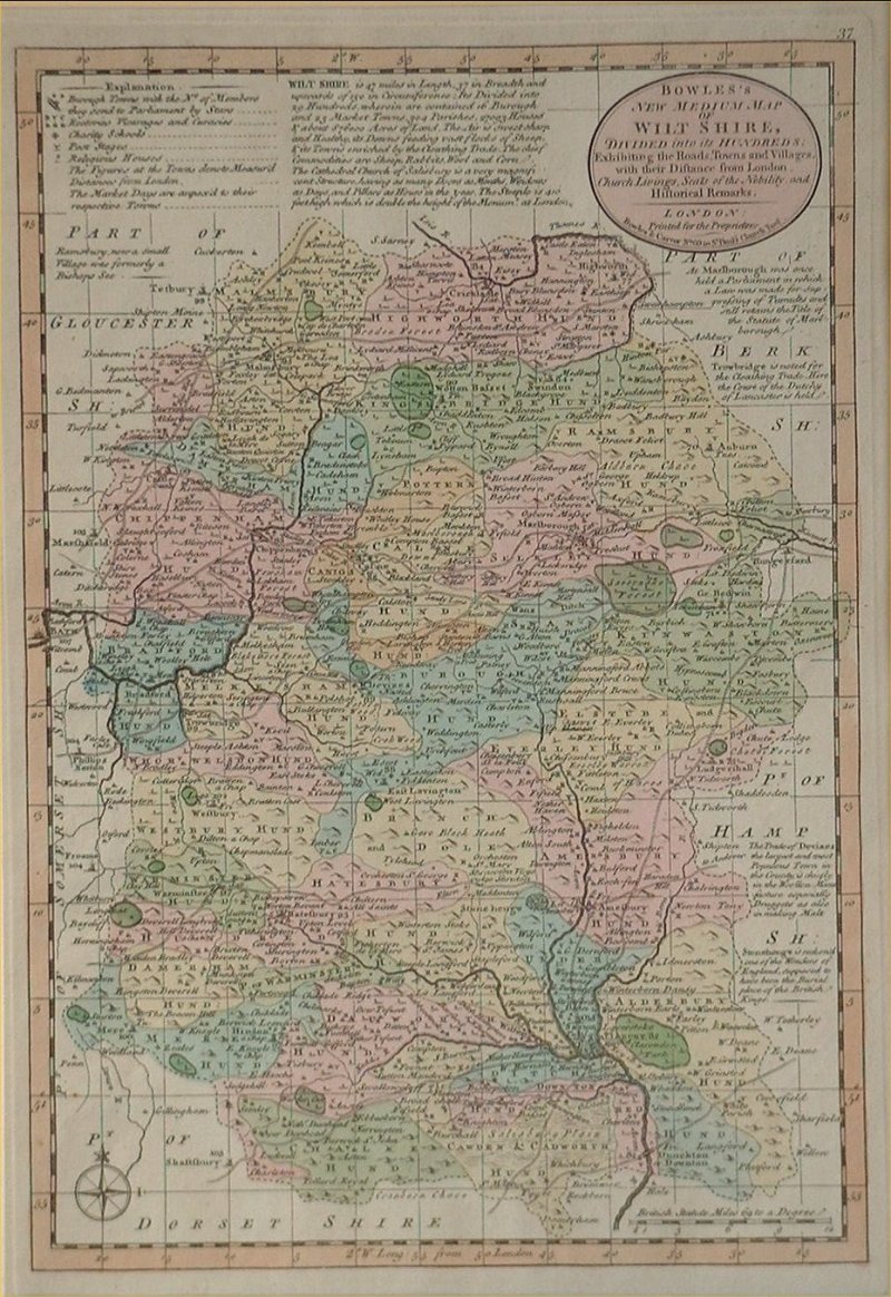 Map of Wiltshire - Bowen